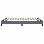 vidaXL Cadre de lit gris foncé 193x203 cm velours