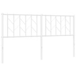 vidaXL Tête de lit métal blanc 160 cm