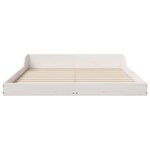 vidaXL Cadre de lit Blanc 135 x 190 cm Bois massif en pin