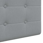 vidaXL Tête de lit suspendue Avec lumière LED Gris clair Tissu