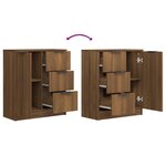 vidaXL Buffets 2 Pièces chêne marron 60x30x70 cm Bois d'ingénierie