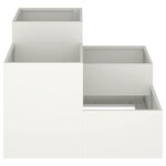 vidaXL Cache-pot de jardin Blanc 80 x 80 x 60 cm Acier