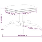 Vidaxl repose-pied crème 60x60x39 cm tissu microfibre