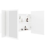 vidaXL Armoire salle de bain à miroir LED Blanc 80x12x45 cm Acrylique