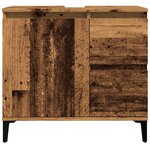 vidaXL Armoire lavabo vieux bois 65x33x60 cm bois d'ingénierie