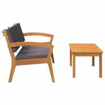 vidaXL Ensemble bistrot 2 Pièces Marron Bois d'acacia massif