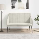 vidaXL Banc Crème 110x76x80 cm Velours