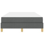 vidaXL Lit à ressorts Gris foncé 120 x 190 cm tissu