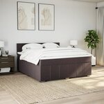 vidaXL Sommier à lattes de lit avec matelas Marron foncé 180x200 cm
