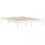 vidaXL Cadre de lit sans matelas blanc 180x200 cm bois massif