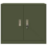 vidaXL Armoire de rangement Vert olive 80 x 40 x 70 cm Acier