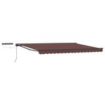 vidaXL Auvent rétractable électrique Marron et anthracite 5 × 3 5 m