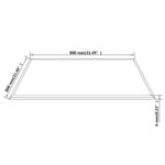 vidaXL Dessus de table carré Verre trempé 800 x 800 mm