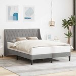 vidaXL Cadre de lit avec tête de lit Gris clair 160 x 200 cm Velours