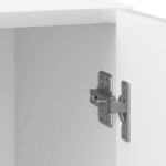 vidaXL Cabinet de chevet Blanc brillant 43 x 34 5 x 50 cm