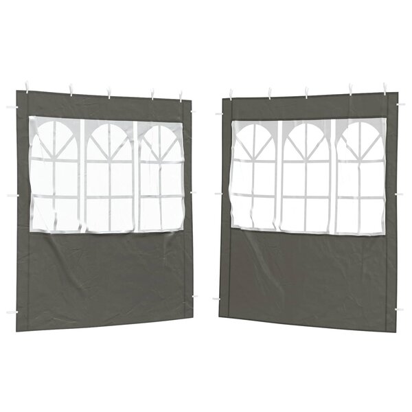 vidaXL Mur de tente de fête 2 pièces 200 x 195 cm Anthracite