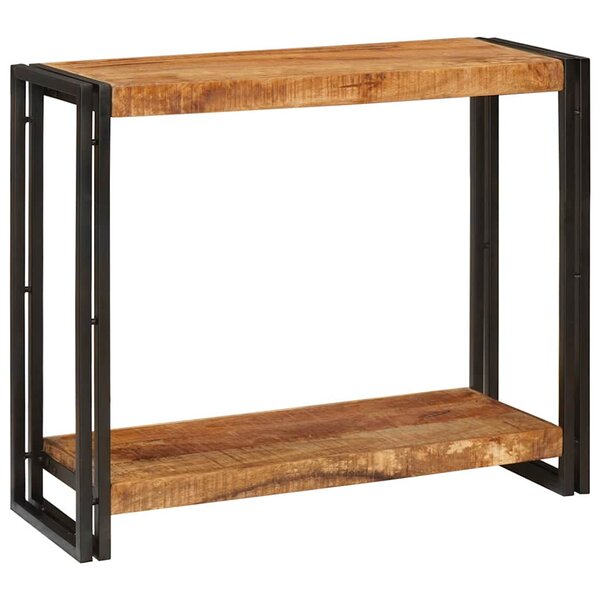 vidaXL Table console 90 x 33 x 75 cm Bois de manguier brut massif