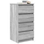 vidaXL Buffet sonoma gris 37 5x35x76 cm bois d'ingénierie