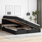 vidaXL Lit de Rangement Noir 180 x 200 cm Cuir synthétique