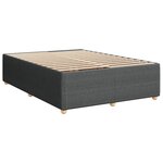 vidaXL Sommier à lattes de lit avec matelas Gris foncé 140x200cm Tissu