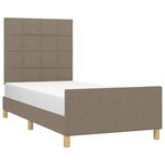 vidaXL Cadre de lit sans matelas taupe 100x200 cm tissu