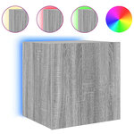 vidaXL Meubles TV muraux et lumières LED 2Pièces sonoma gris 40 5x35x40cm