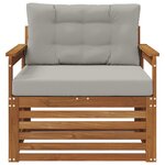 vidaXL Canapé d’extérieur Bois d'acacia massif et polyester