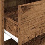 vidaXL Table de chevet avec tiroir vieux bois 51x31x47 cm