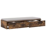 vidaXL Tiroirs de lit Chêne fumé 90 x 36 5 x 16 5 cm Bois d'ingénierie