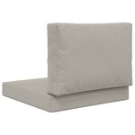 vidaXL Coussin de canapé d'extérieur 2 Pièces Gris Polyester