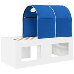 vidaXL Lit avec Tunnel 4 Pièces Chêne Artisanal et Bleu Bois d'ingénierie