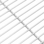 vidaXL Grille de barbecue Argent 45 x 40 cm Acier inoxydable