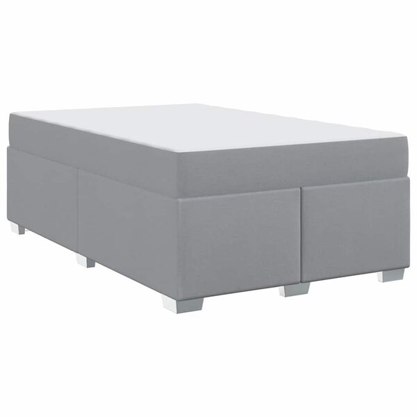 vidaXL Cadre de lit Gris clair 120 x 190 cm tissu
