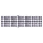 vidaXL Coussin de chaise de terrasse carreaux gris (75+105)x50x4 cm