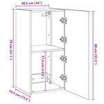 vidaXL Meuble TV mural avec lumières LED blanc 40 5x35x80 cm