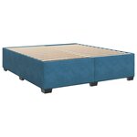vidaXL Sommier à lattes de lit et matelas bleu 180x200 cm velours