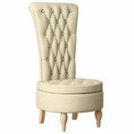 vidaXL Fauteuil à pantoufle Crème 56 5 x 70 x 110 cm tissu