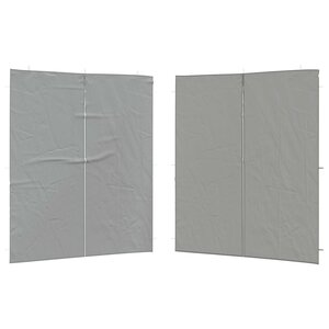 vidaXL Mur de tente de fête 2 pièces 200 x 195 cm Gris clair
