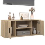 vidaXL Meuble TV Chêne sonoma 100x35x40 cm Bois d'ingénierie