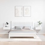 vidaXL Table de chevet avec tiroir 2 Pièces Blanc 42 x 32 5 x 40 cm