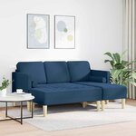 vidaXL Ensemble de Canapés 2 Pièces Bleu 173 x 131 x 67 cm tissu