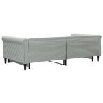 vidaXL Lit de jour avec gigogne sans matelas gris clair 100x200 cm