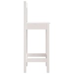 vidaXL Chaises de bar lot de 2 blanc 40x41 5x112 cm bois de pin solide
