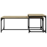 vidaXL Tables basses 2 Pièces Chêne sonoma Bois d'ingénierie