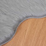 vidaXL Tapis en fausse Tafalla Gris 80 x 120 cm Polyester