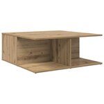 vidaXL Table basse chêne artisanal 80 x 80 x 31 cm Bois d'ingénierie