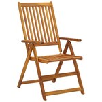 vidaXL Chaises inclinables de jardin 4 Pièces avec coussins Bois d'acacia