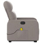 vidaXL Fauteuil inclinable de massage Taupe Tissu