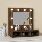 vidaXL Armoire à miroir avec LED Chêne marron 60x31 5x62 cm