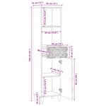 vidaXL Armoire de salle de bain avec tiroir Marron 38 x 33 5 x 160 cm